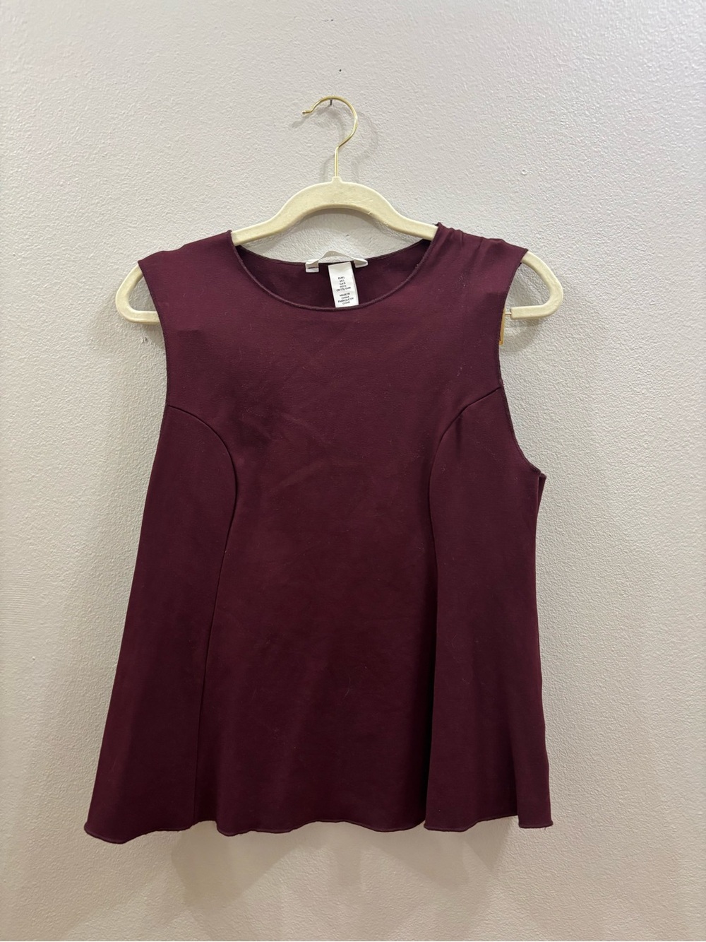 H&M Sleeveless Flare Top in Deep Wine